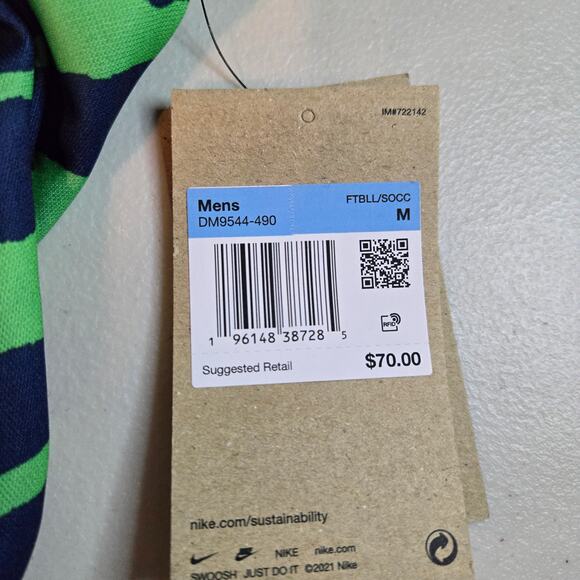 NWT‎ Nike Dri-Fit Brazil 2022-23 Pre Match Soccer Jersey Men's Size Medium - Picture 5 of 6